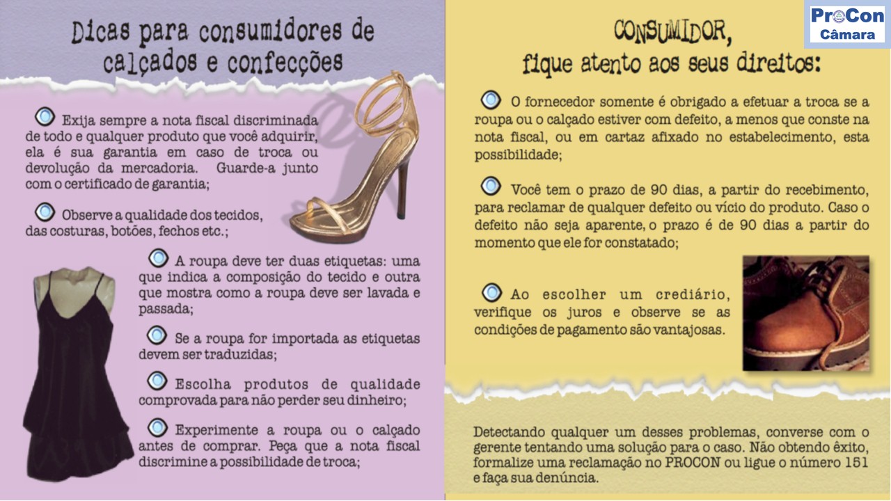 Folder calcados confeccoes