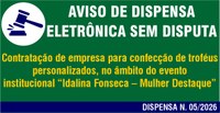 Aviso de Manifestação de Interesse da Administração - Dispensa N. 05-2026 - (Troféus Personalizados)