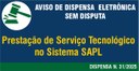 Aviso de Manifestação de Interesse da Administração - N. 31-2025 - Prestação de Serviço no SAPL