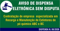Aviso de Manifestação de Interesse da Administração Nº 08-2026 - (Recarga e Manutenção de Extintores)