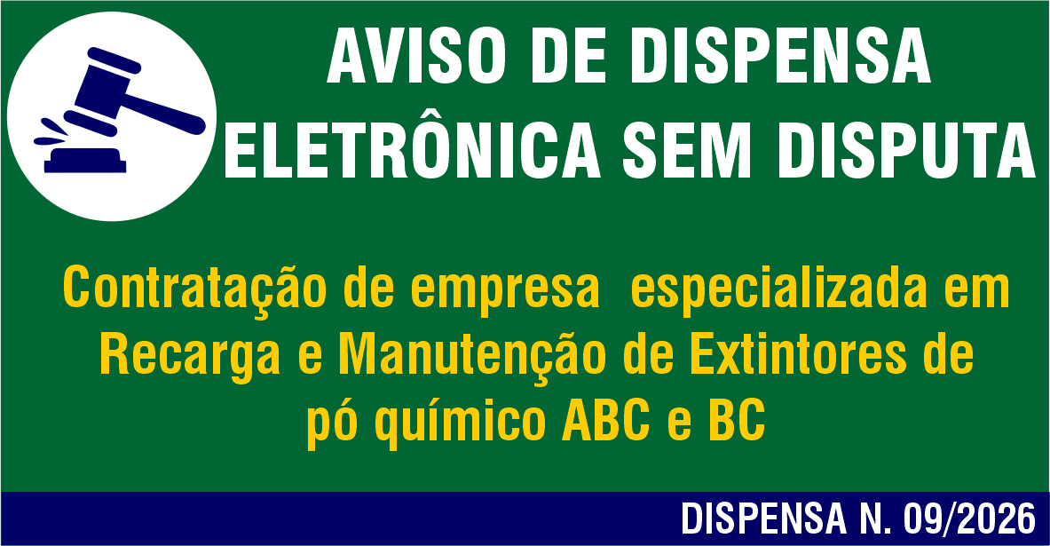 Aviso de Manifestação de Interesse da Administração Nº 09-2026 - (Recarga e Manutenção de Extintores)