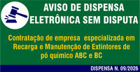 Aviso de Manifestação de Interesse da Administração Nº 09-2026 - (Recarga e Manutenção de Extintores)