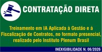 Contratação Direta - Inexigibilidade N. 06/2026 - Treinamento em IA