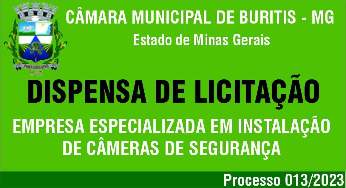Dispensa de Licitação 008/2023 - Câmeras de Segurança