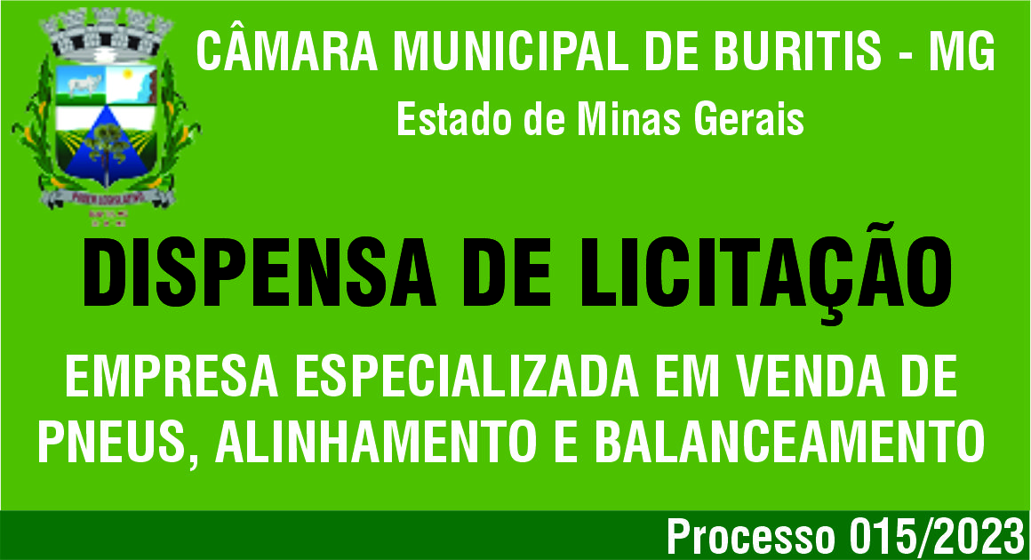 Dispensa de Licitação 010/2023 - Pneus, Alinhamento e Balanceamento