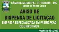 Dispensa de Licitação 015/2023 - Confecção de uniformes