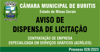 Dispensa de Licitação 022/2023 - Empresa Especializada em Serviços Gráficos - Acrílico