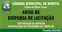 Dispensa de Licitação 023/2023 - Empresa Especializada em Segurança do Trabalho