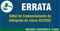 Errata N. 01-2025 - Intérprete de Libras